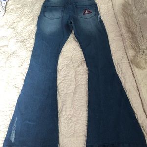 Bell bottom flare denim jeans